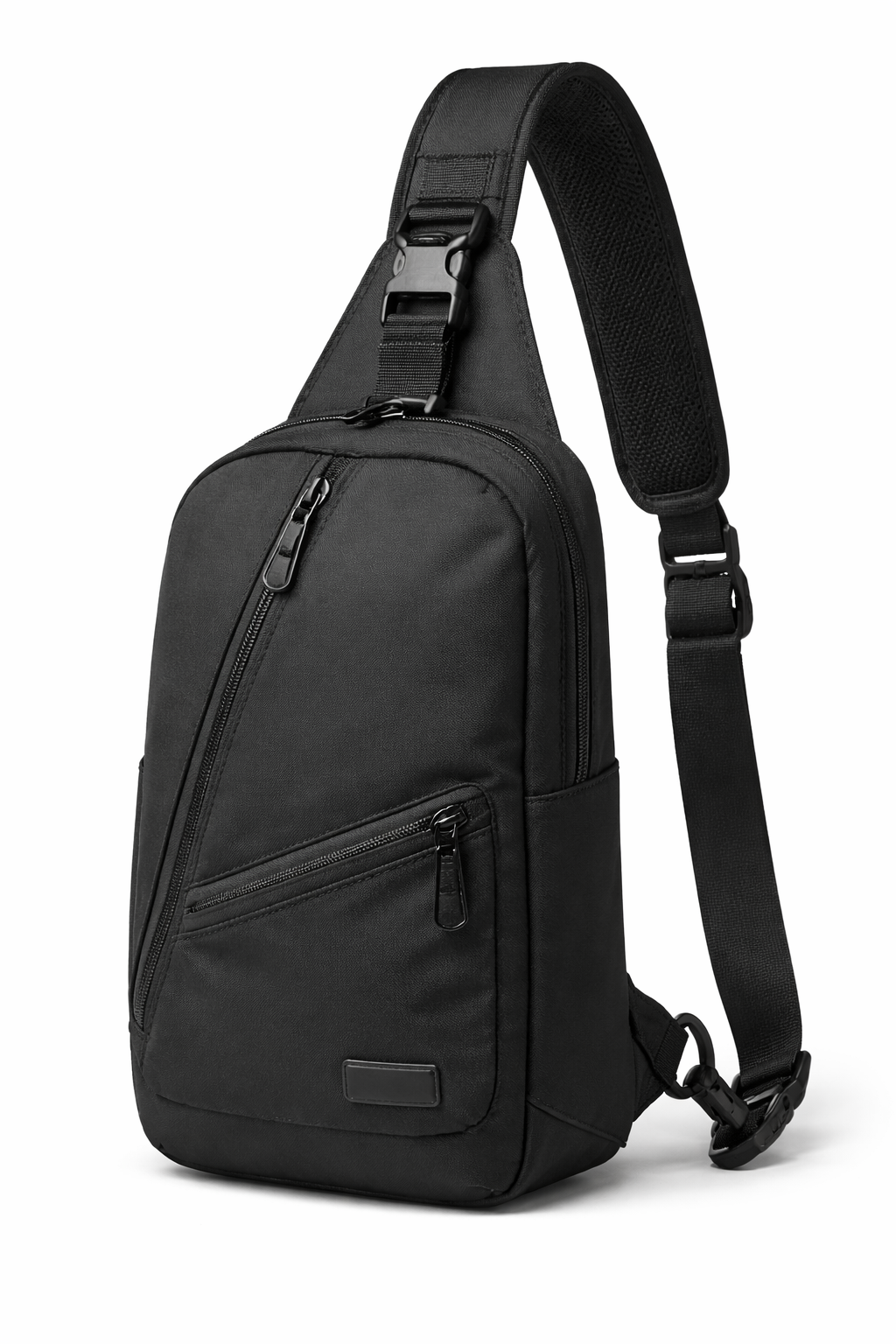 Black Adjustable Strap Sling Backpack